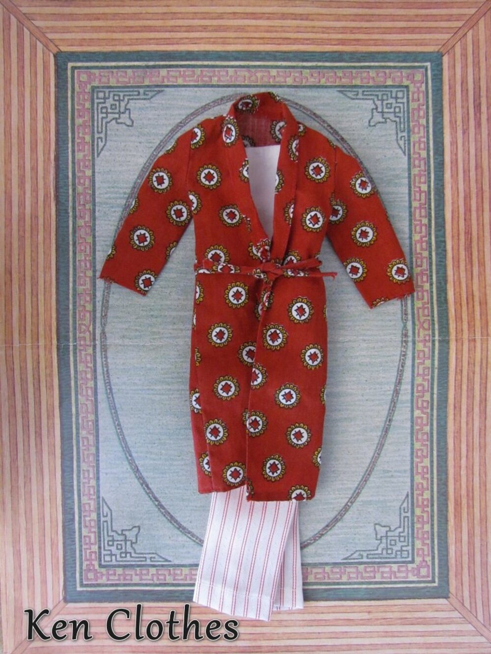 KEN ROBE & PAJAMA PANTS, SLEEVELESS T-SHIRT, PJ SET for KEN DOLLS